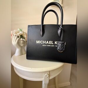Michael Kors Black Leather Shoulder Bag